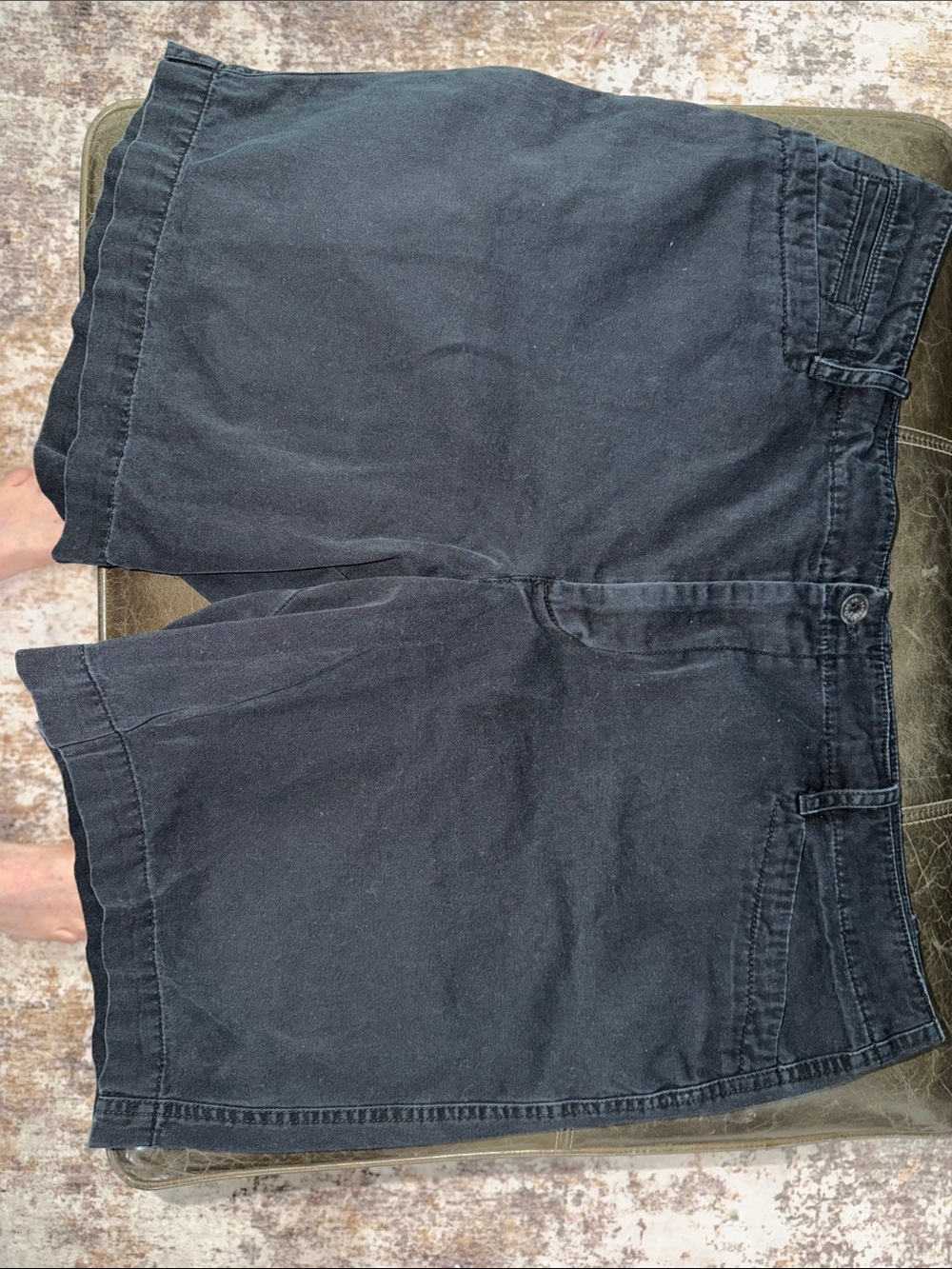 Ralph Lauren Black Flat-Front Cotton Shorts
